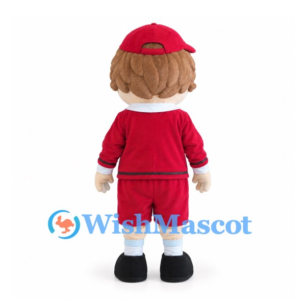 Boy Mascot Costume with Red Cap and Matching Outfit