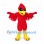 Cardinal Mascot Costume in Red with Yellow Feet and Wide Wings