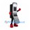 Mobile Phone Mascot Costume in Gray and Black with Red Gloves