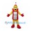 Mobile Phone Mascot Costume in Red and Yellow with Antenna