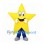 Star Mascot Costume in Yellow with Blue Pants and White Gloves