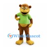 Monkey Mascot Costume with Green Polo Shirt