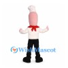 Chef Mascot Costume with Pink Head and White Jacket