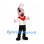 Chef Mascot Costume with Pink Head and White Jacket