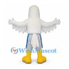 Eagle Mascot Costume in White with Silver Sports Shorts