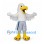 Eagle Mascot Costume in White with Silver Sports Shorts