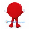 Clock Mascot Costume in Red with White Numbers
