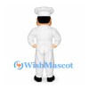 Chef Mascot Costume with White Apron and Tall Hat