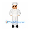 Chef Mascot Costume with White Apron and Tall Hat