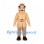 Explorer Mascot Costume with Tan Safari Suit and Hat