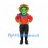 Goblin Mascot Costume with Green Face and Cowboy Hat