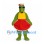 Crocodile Mascot Costume with Red Skirt and White Hat