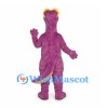 Dragon Mascot Costume in Purple with Yellow Sunglasses