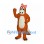 Dinosaur Mascot Costume in Orange with Pink Bow and White Belly