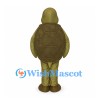 Turtle Mascot Costume in Olive Green with Large Rounded Shell