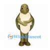 Turtle Mascot Costume in Olive Green with Large Rounded Shell