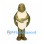 Turtle Mascot Costume in Olive Green with Large Rounded Shell