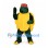 Turtle Mascot Costume with Yellow Shell and Patterned Red Cap