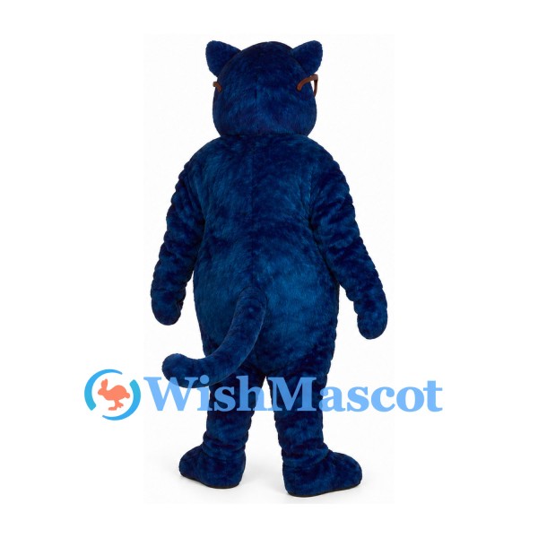 Cat Mascot Costume in Dark Blue with White Muzzle