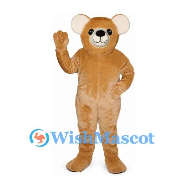 Bear Mascot Costume in Tan with Large Round Ears