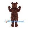 Bear Mascot Costume in Dark Brown with Tan Belly and Paw Pads