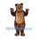 Bear Mascot Costume in Dark Brown with Tan Belly and Paw Pads