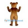 Bear Mascot Costume in Brown with Rounded Muzzle