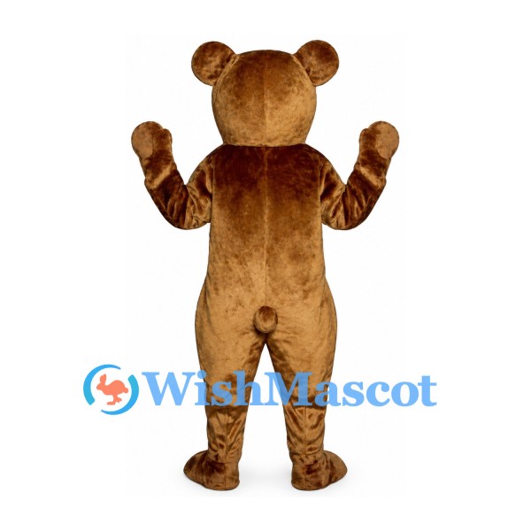 Bear Mascot Costume in Brown with Rounded Muzzle
