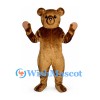 Bear Mascot Costume in Brown with Rounded Muzzle