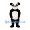 Panda Mascot Costume in Black and White with Rounded Belly