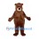 Bear Mascot Costume in Brown with Cream Muzzle and Red Nose