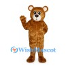 Bear Mascot Costume in Gold Brown with White Muzzle