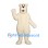 Bear Mascot Costume in Cream with Smiling Open Mouth