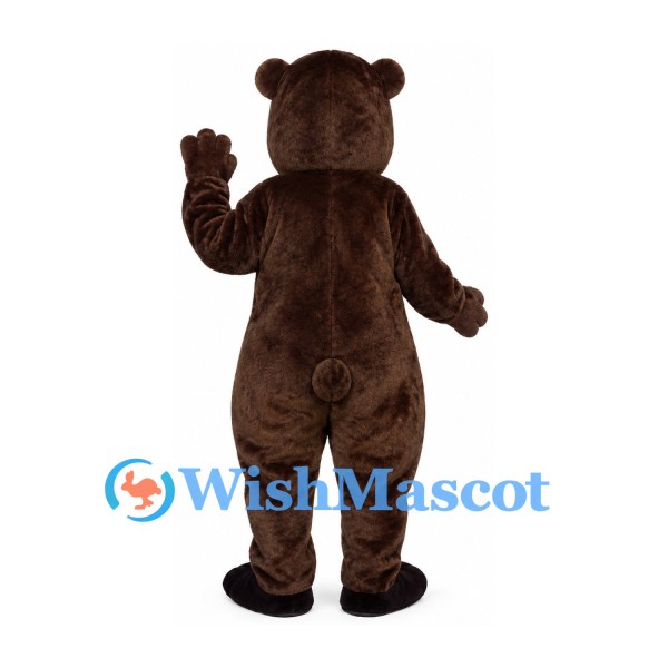 Bear Mascot Costume in Dark Brown with Tan Belly