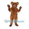 Bear Mascot Costume in Brown with Round Ears and Black Nose