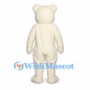 Bear Mascot Costume in White with Pink Inner Ears