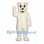 Bear Mascot Costume in White with Pink Inner Ears