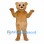 Bear Mascot Costume in Tan with Large Dark Eyes