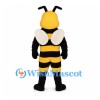 Bee Mascot Costume with Yellow Face and White Wings