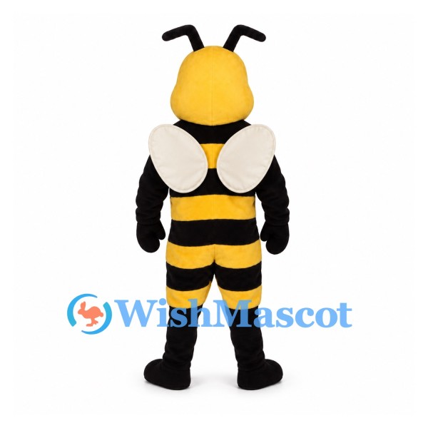 Bee Mascot Costume with Yellow Face and White Wings