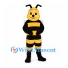 Bee Mascot Costume with Yellow Face and White Wings