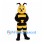Bee Mascot Costume with Yellow Face and White Wings