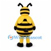 Bee Mascot Costume with Rounded Yellow and Black Striped Body