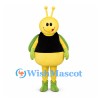 Insect Mascot Costume in Yellow with Green Wings