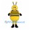 Bee Mascot Costume with Rounded Yellow Belly and Ball Tipped Antennae