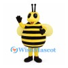 Bee Mascot Costume with Rounded Striped Body and Oval Wings