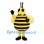Bee Mascot Costume with Rounded Striped Body and Oval Wings