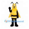 Bee Mascot Costume with Shaggy Yellow Chest and Long Wings