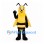Bee Mascot Costume with Shaggy Yellow Chest and Long Wings