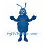 Ant Mascot Costume in Blue with Segmented Body